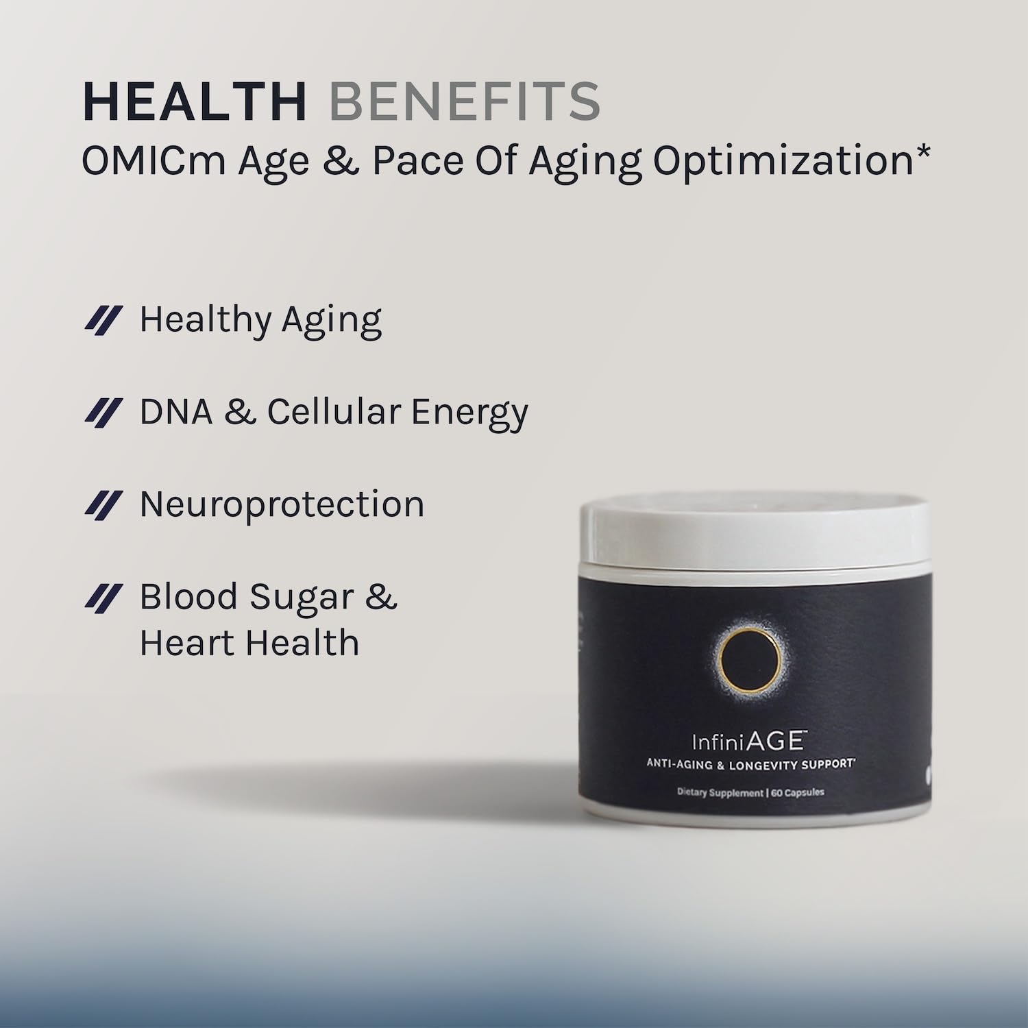 InfiniWell InfiniAge Longevity Supplements - Advanced Cellular Health Supplements with Lutein, N-Acetyl Cysteine (NAC) & Low Dose Zinc - Support Nutrient Sensing & Mitochondrial Health (30 Capsules) InfiniWellAu supplements