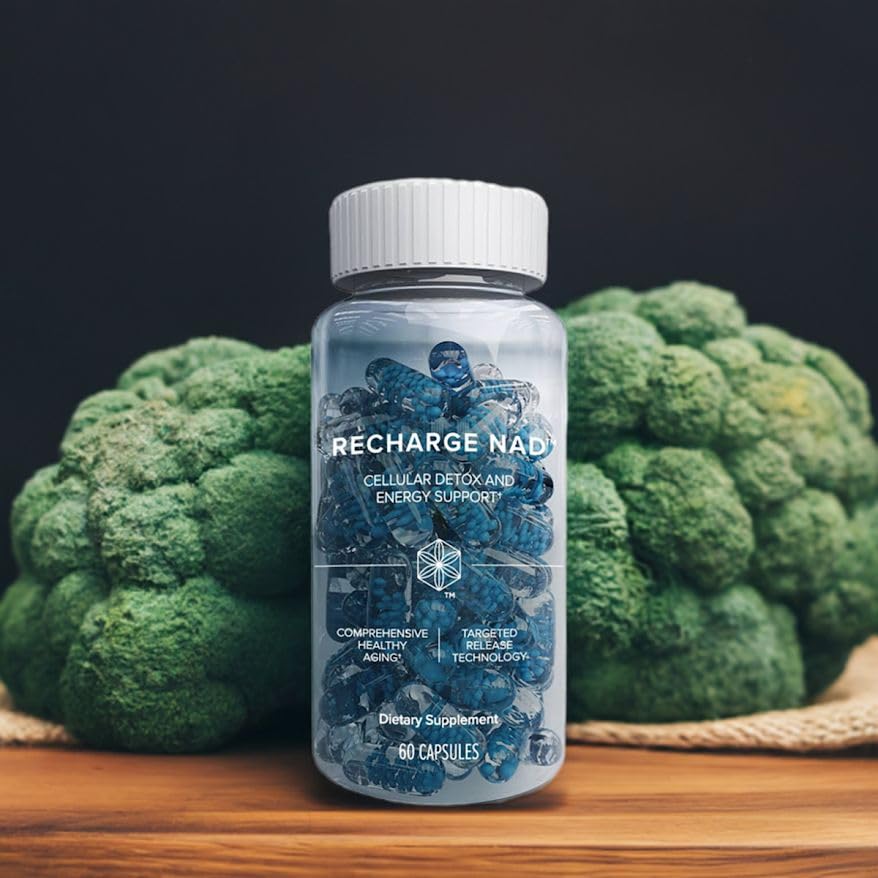 Isagenix Recharge NAD - Cellular Detox, Comprehensive Healthy Aging, and Energy Support - 1 Bottle - 60 ct Targeted Release Capsules IsagenixAu supplements