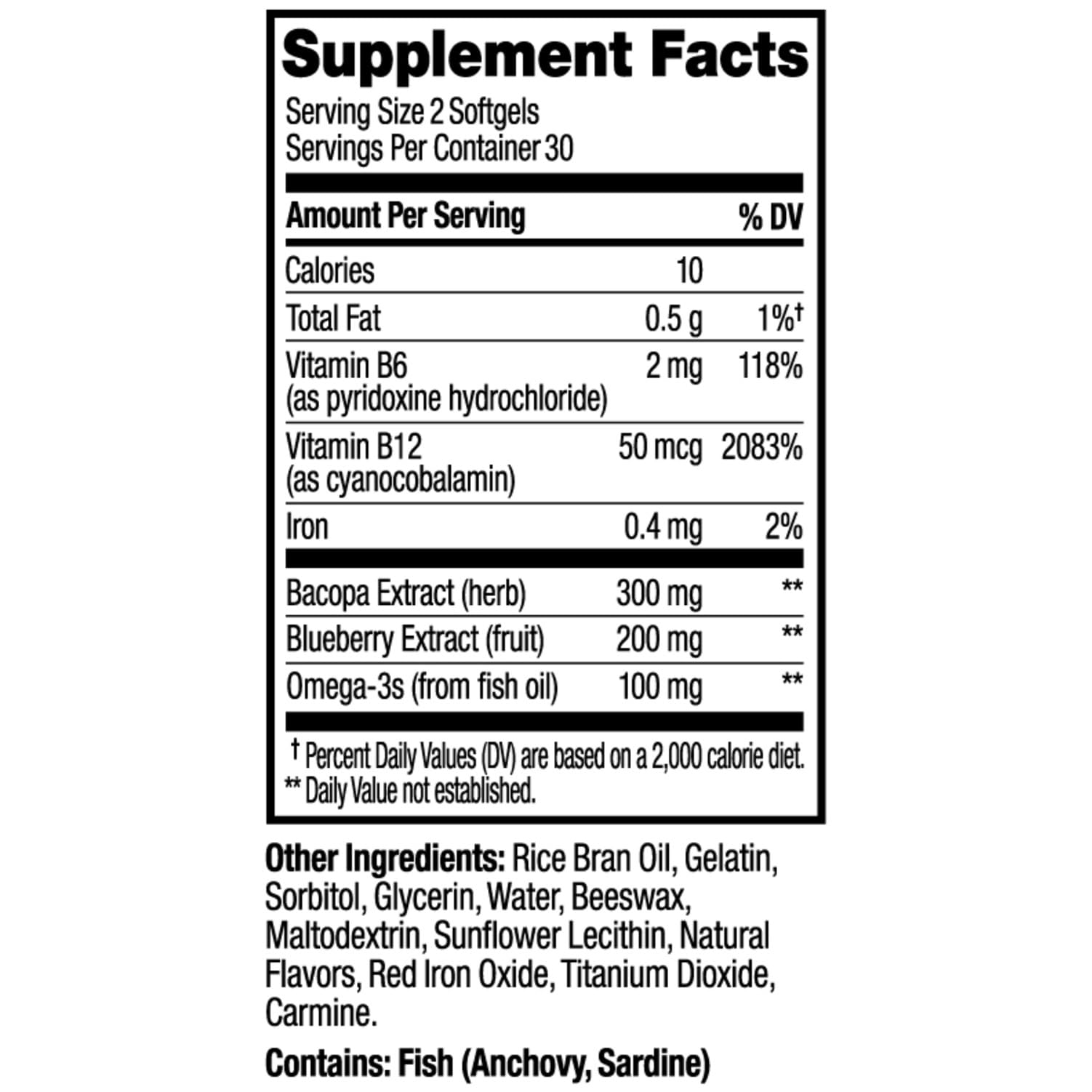 OLLY Ultra Strength Brain Softgels, Nootropic, Supports Healthy Brain Function, Memory, Focus and Concentration, Omega-3s, Vitamins B6 and B12, 30 Day Supply - 60 Count OLLYAu supplements