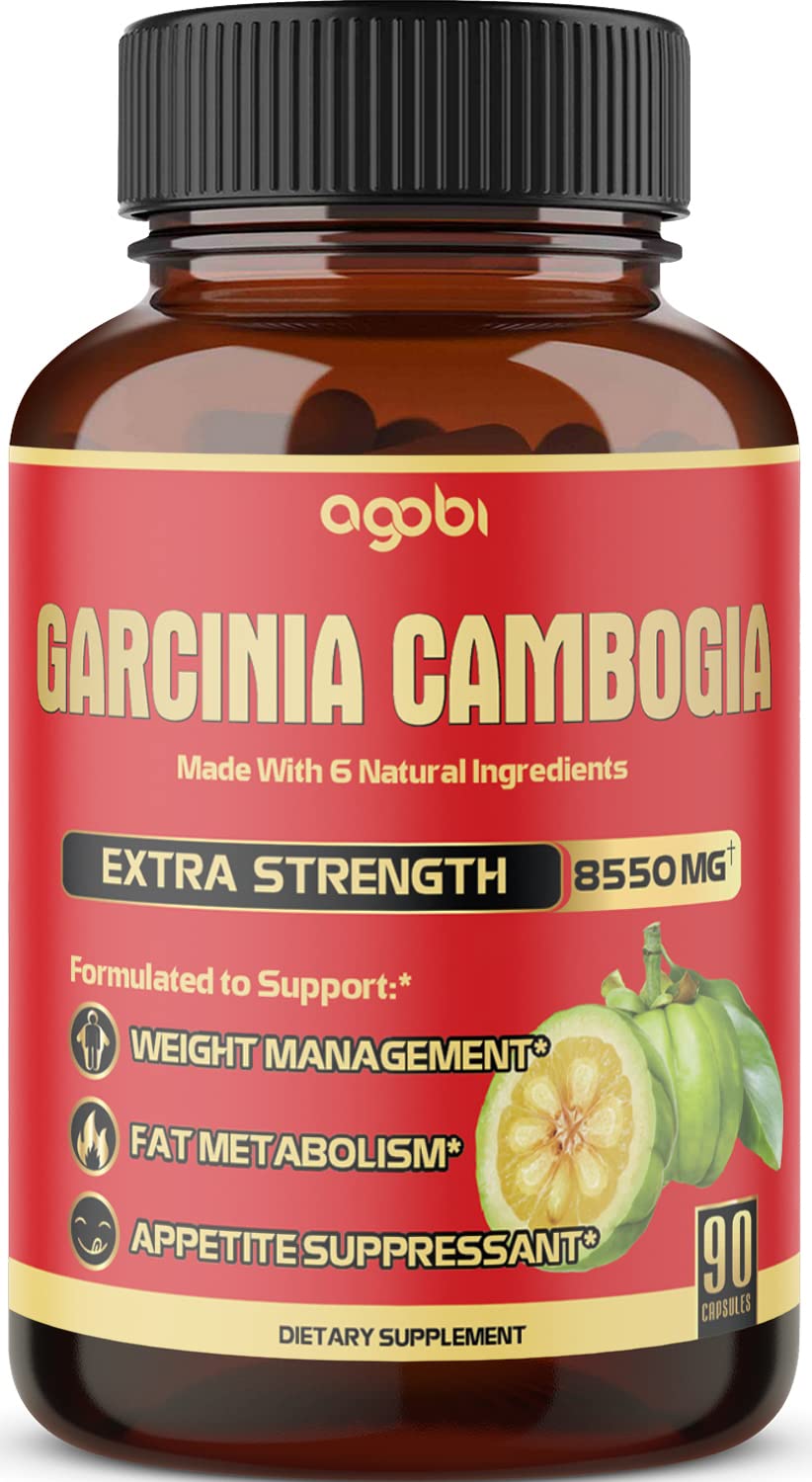 agobi Pure Garcinia Cambogia Capsules 8550mg - 6in1 with Green Tea, Arjuna, Garlic Bulb agobiUS supplements