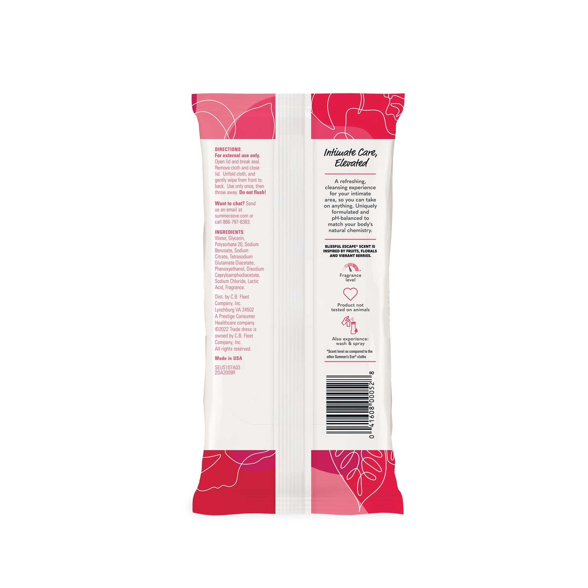 Summer's Eve Blissful Escape Daily Refreshing Feminine Wipes, Removes Odor, pH balanced, 32 Count Summer's EveAu supplements