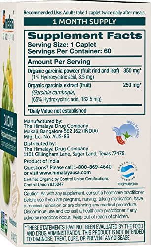 Himalaya Organic Garcinia Cambogia Herbal Supplement, Appetite Control, Lipid Metabolis HimalayaUS supplements