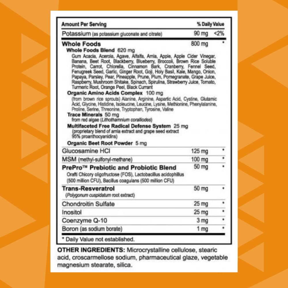 Youngevity Beyond Tangy Tangerine 2.0 Multi-Vitamin & Mineral Complex - Made with Natural & Whole Foods | 160,000 ORAC | 120 Tablets | 1 Bottle YoungevityAu supplements