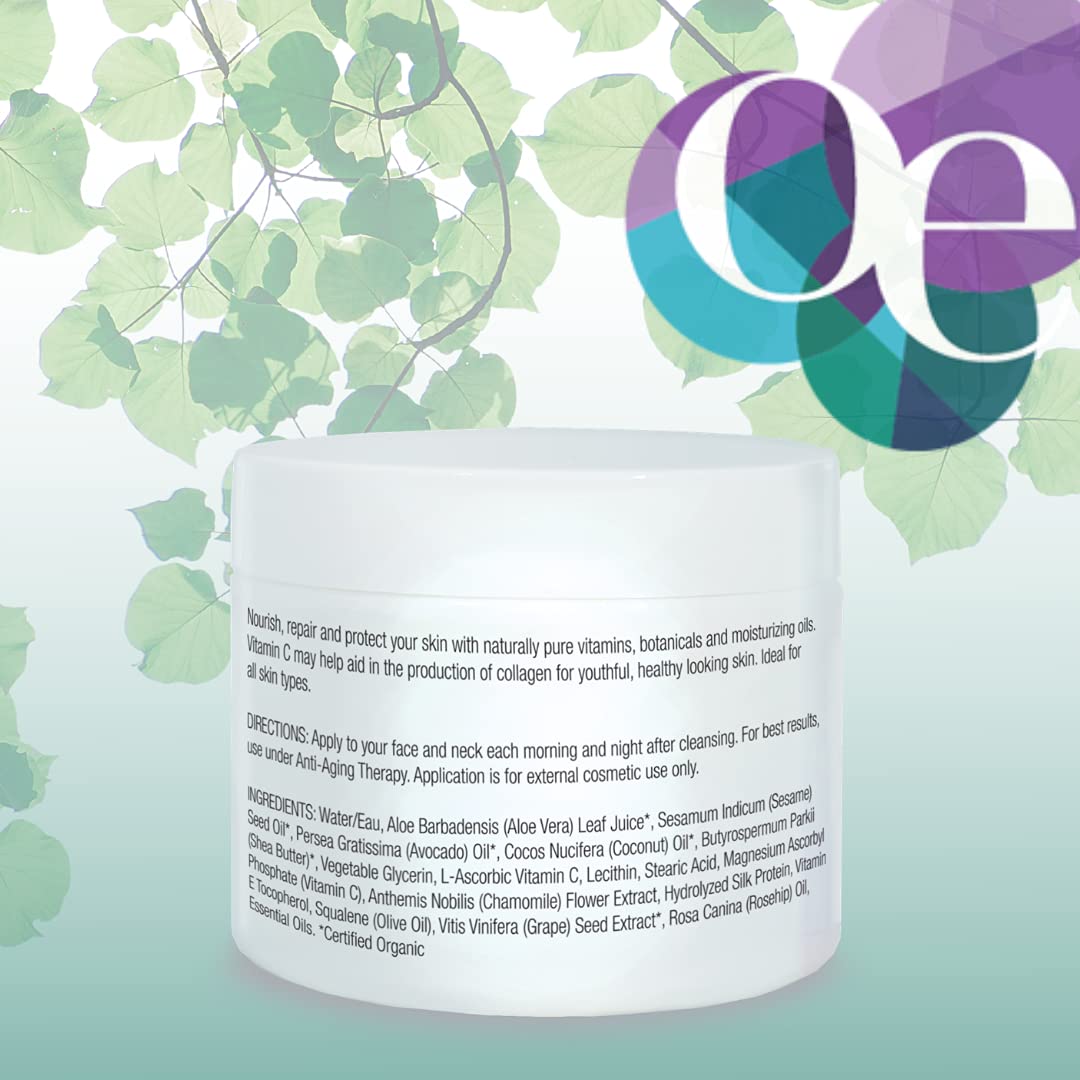 Organic Excellence Skin Renewal Therapy, Vitamin C Face & Neck Cream, Moisturizer to Stimulate Collagen Production and Increase Skin Cell Renewal, Organic Natural Non-Toxic Cruelty-Free 2 oz (57g) Organic ExcellenceAu supplements