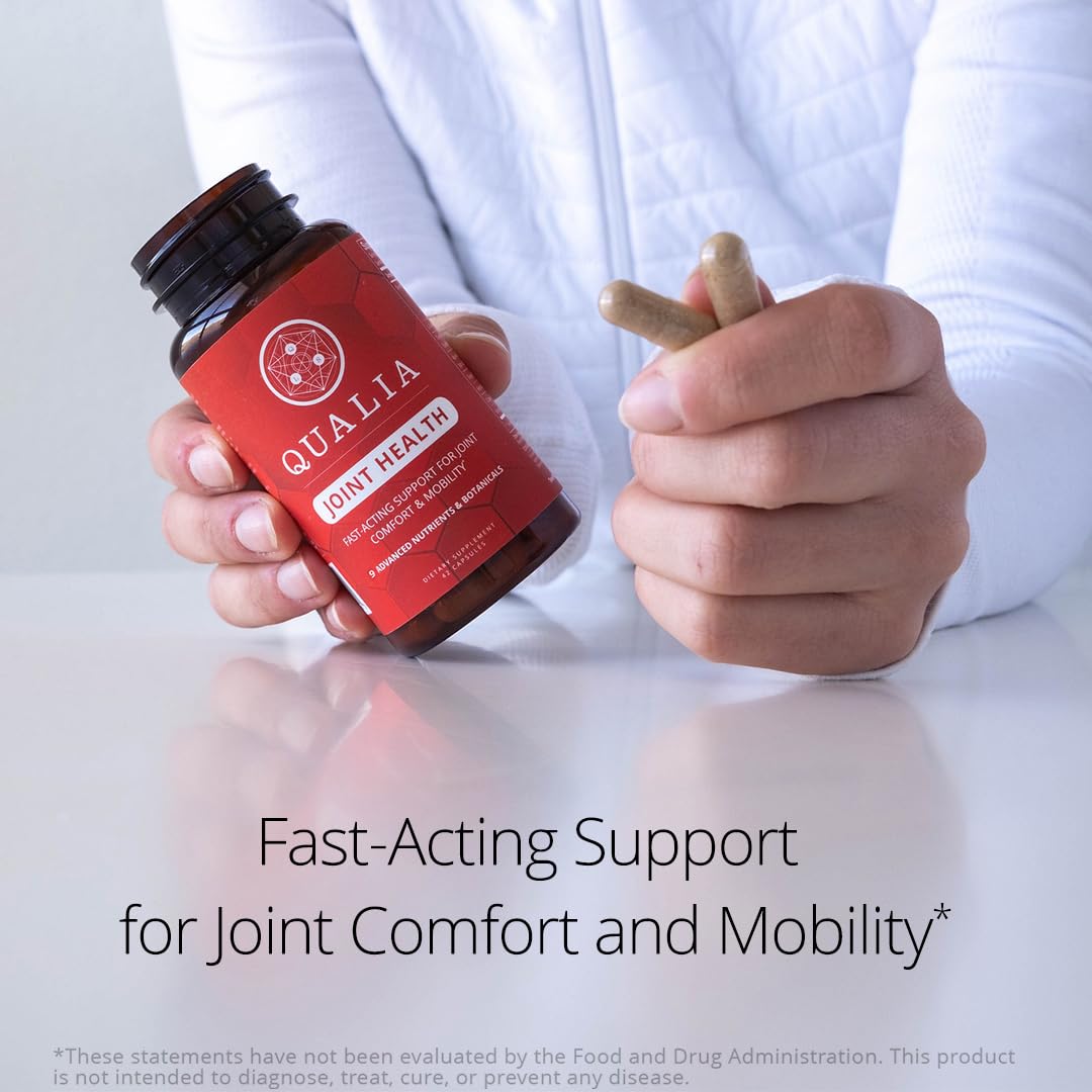 Qualia Joint Health 9 Advanced Joint Health nutrients: denatured Collagen, boswellia, tumeric, Boron, Ginger, L-carnitine. Cartilage Health, Tendon Strength, Healthy Joint Aging (1 Month Supply) QUALIA LIFE SCIENCESAu supplements