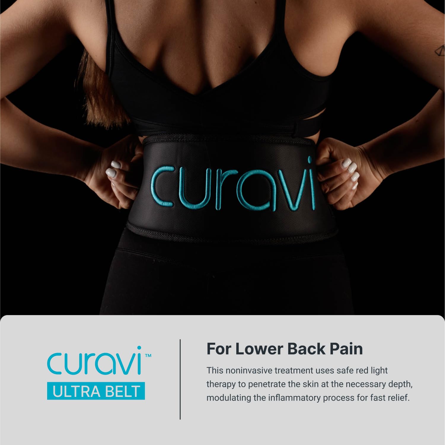 CURAVI Ultra™ Wearable Red Light Therapy Belt for Lower Back Pain Relief - 84 Diodes - Non-Invasive CURAVIAu supplements