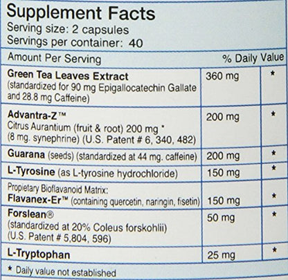 Absolute Nutrition Thermogenic Fat Burners, Nophedra Capsules, 80 Count Bottle Absolute NutritionUS supplements