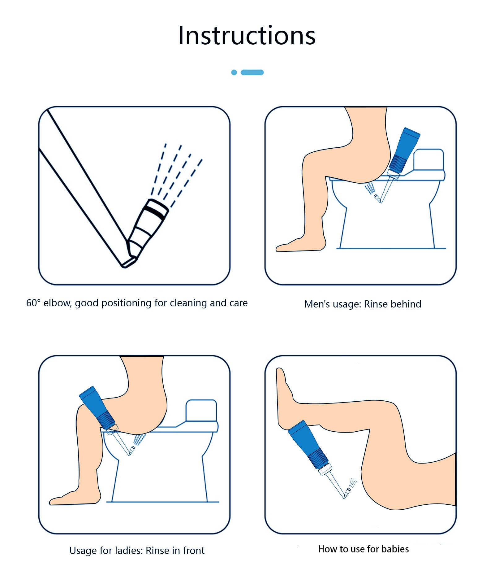 Portable 11.8 Oz Bidet, Feminine Care Irrigator, Retractable Nozzle Travel Bidet with 60° Elbow XYJunTechAu supplements