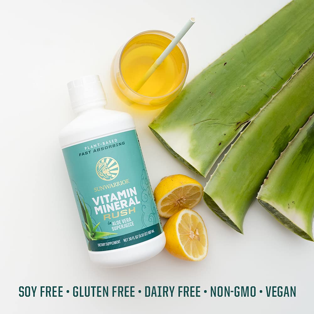 Sunwarrior Liquid Multivitamin Supplements & Minerals Vegan Plant-Based with Aloe Vera for Men and Women | Energy & Immune Support Gluten Sugar Dairy Free | 30 Fl Oz SunwarriorAu supplements