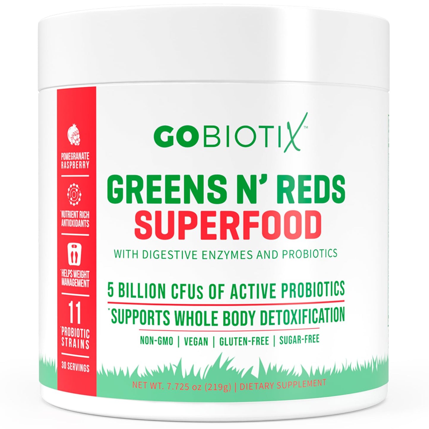 GOBIOTIX Super Greens Powder with Organic Spirulina - Superfood Supplement GOBIOTIXUS supplements