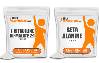 BULKSUPPLEMENTS.COM L-Citrulline DL-Malate 2:1 Powder 500g & Beta Alanine Powder BULKSUPPLEMENTS.COMUS supplements