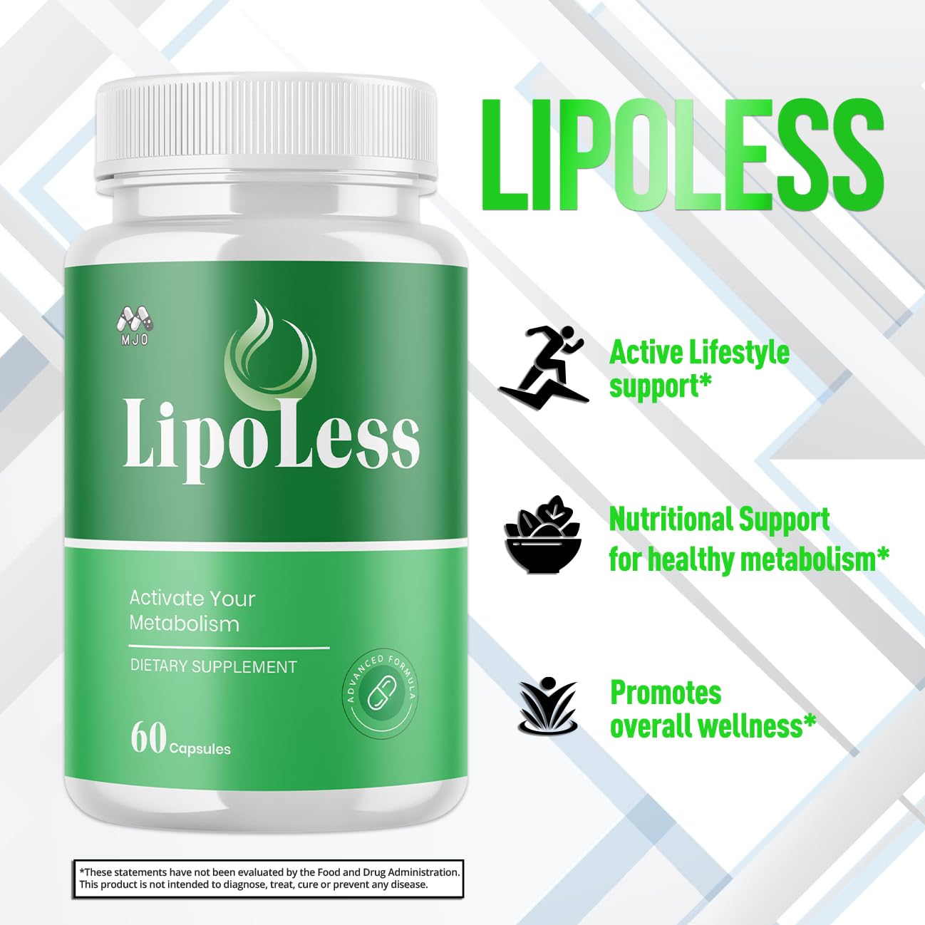 (3 Pack) LipoLess Capsules, Official Lipo Less Supplement Pills with All Natural Ingredients, Advanced Formula for Optimal Health Support with Premium Vitamins for Active Women & Men (180 Capsules) MJOAu supplements
