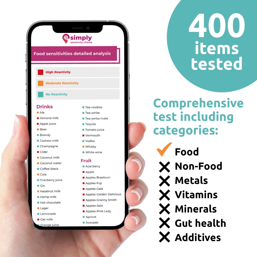 Simply Sensitivity Checks 400+ Items Food Sensitivity Test Kit for Adults – Accurate At-Home Hair Strand Test for Gut Health, Digestion, Additives, Vitamins – Results in 3-5 Days Simply Sensitivity ChecksAu supplements