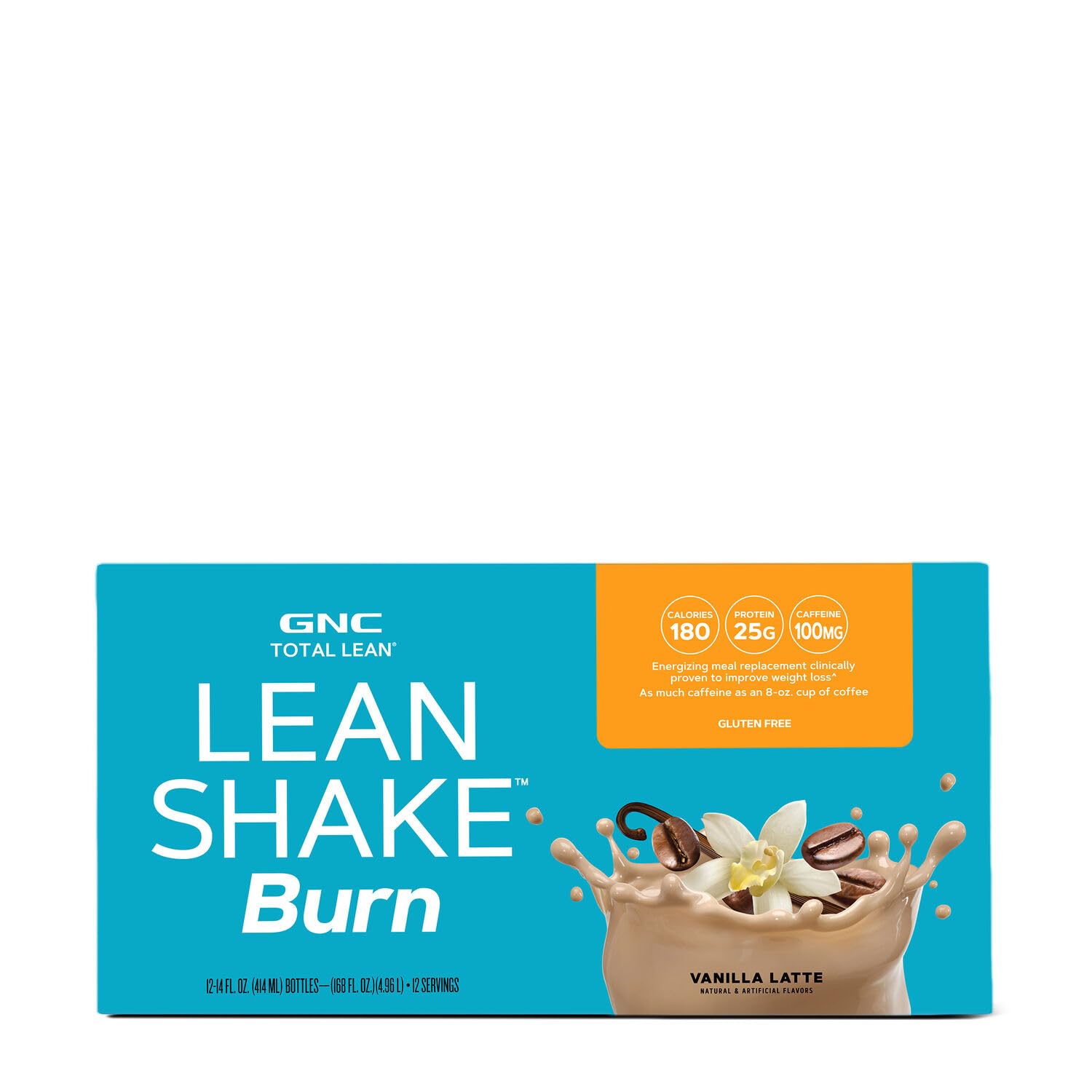 GNC Total Lean Lean Shake Burn - Vanilla Latte - 12 Bottles GNCAu supplements