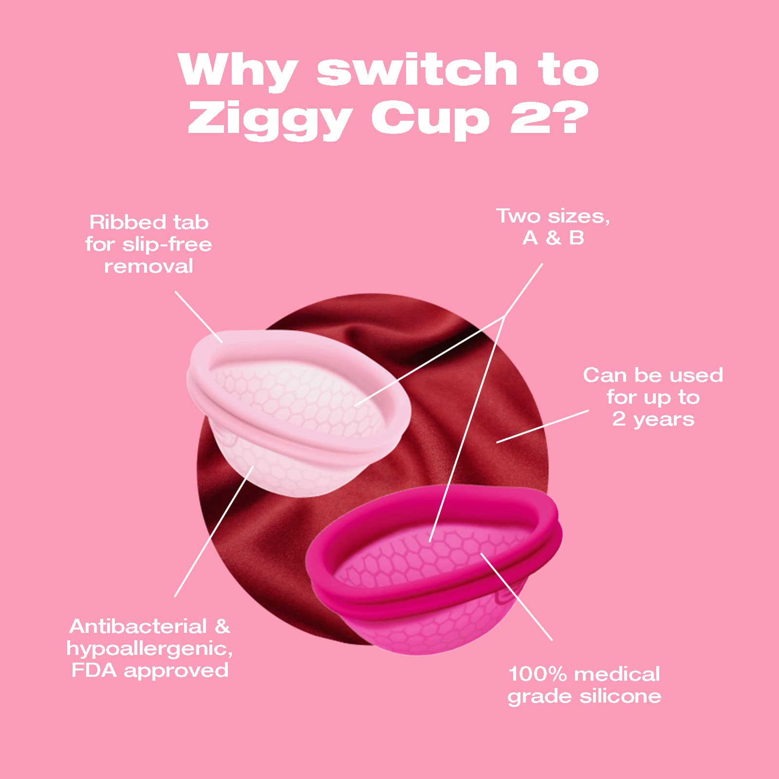 Intimina Ziggy Cup 2 - Extra-Thin Reusable Menstrual Disc, Period Cup, Disposable Menstrual Cup INTIMINAAu supplements