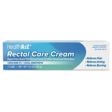 HealthA2Z® Rectal Care Cream | Lidocaine 5% / Local Anesthetic | 28g Tube | Topical Numbing Cream & Other Anorectal Disorders | Relieves Pain, Itching & Burning HealthA2ZAu supplements