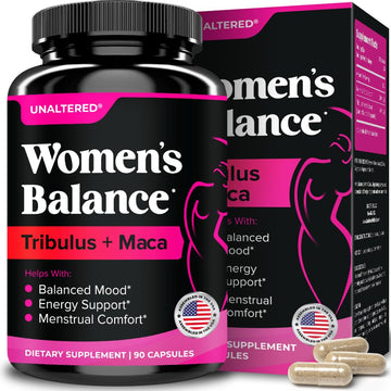 UNALTERED Hormone Balance & Mood Support for Women - Naturally Supports Hormonal Balance & Energy with Tribulus Terrestris & Red Maca Root Extract - Dietary Supplement - 90 Vegan Capsules UNALTEREDAu supplements