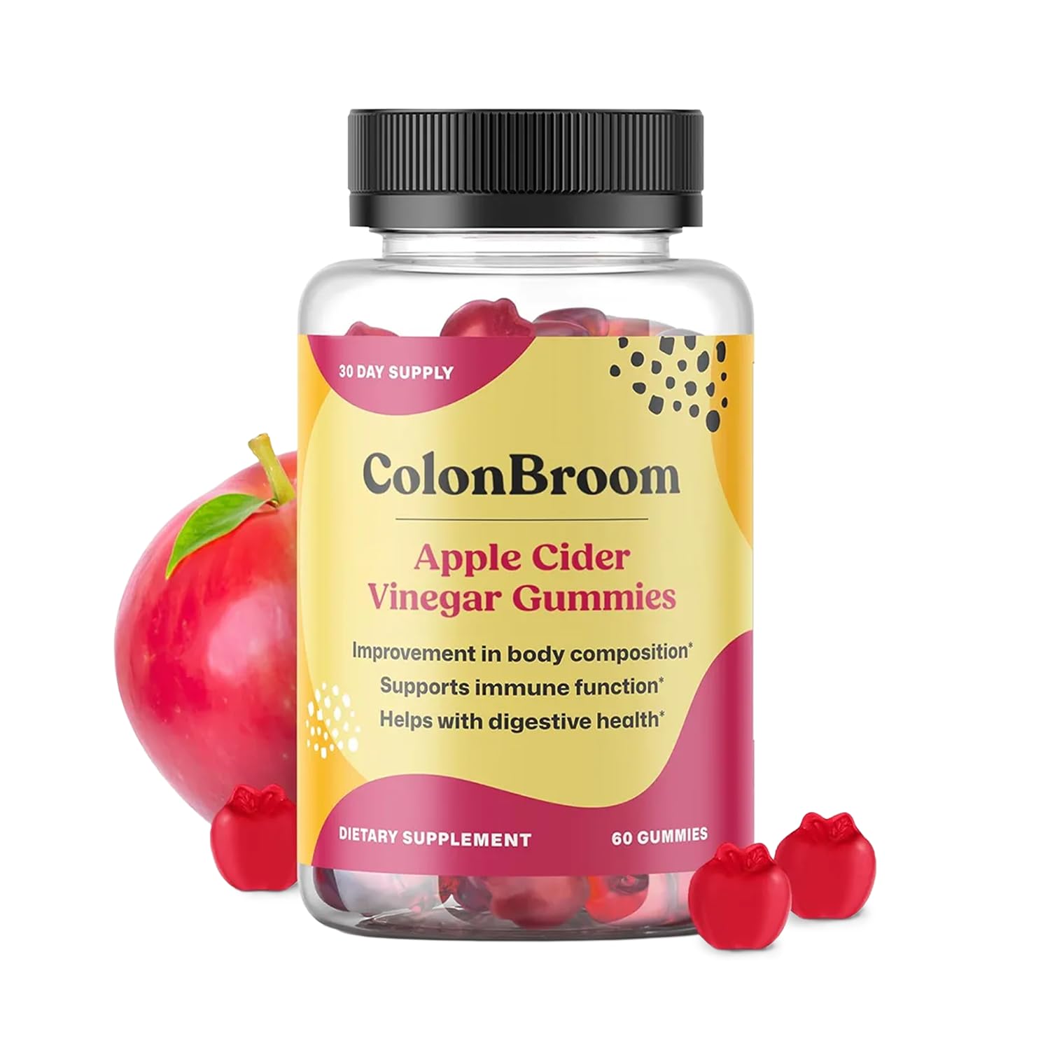 ColonBroom Apple Cider Vinegar Gummies for Women, 60 Gummies, 30 Day Supply, Vegan, Non-GMO Supplement – Supports Body Composition, Boost Metabolism & Improves Digestive Wellness ColonBroomAu supplements