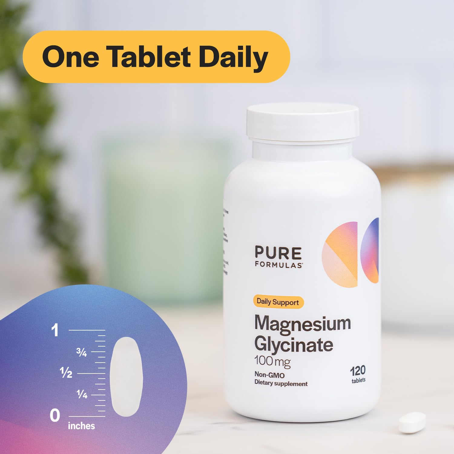 PureFormulas Magnesium Glycinate 100 mg Daily Support for Stress, Nerves, Sleep, Muscles, Metabolism Pure Magnesium Glycinate Supplement for Women and Men Magnesio Non-GMO 120 Tablets PureFormulasAu supplements