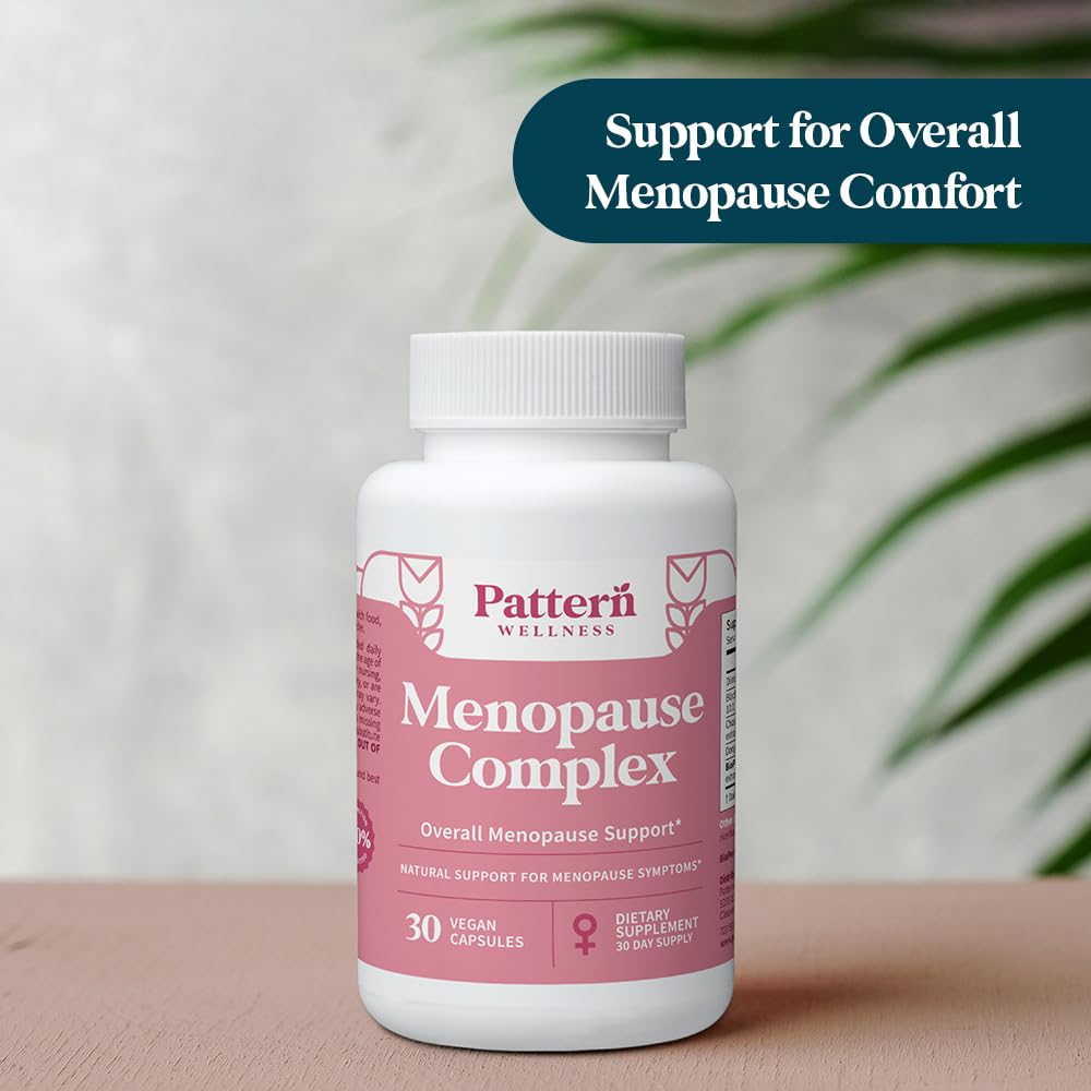 Pattern Wellness Menopause Complex – Herbal Supplement for Women’s Wellness & Hormone Health Support – with Black Cohosh, DIM & Bioperine® – 30 Vegan Capsules, 3rd Party Tested Pattern WellnessAu supplements