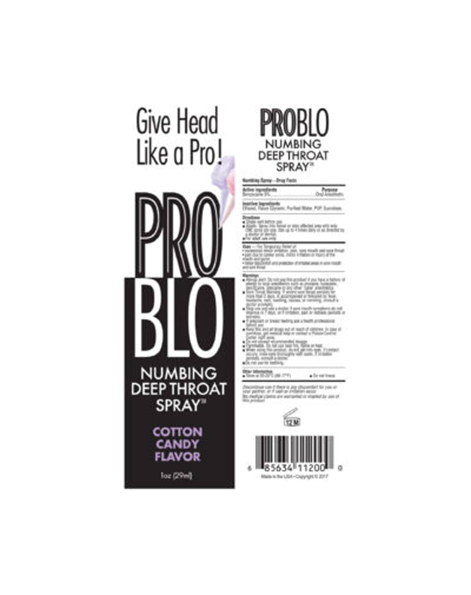 Little Genie ProBlo Cotton Candy Flavored Deep Throat Numbing Spray, 1 oz Little GenieAu supplements