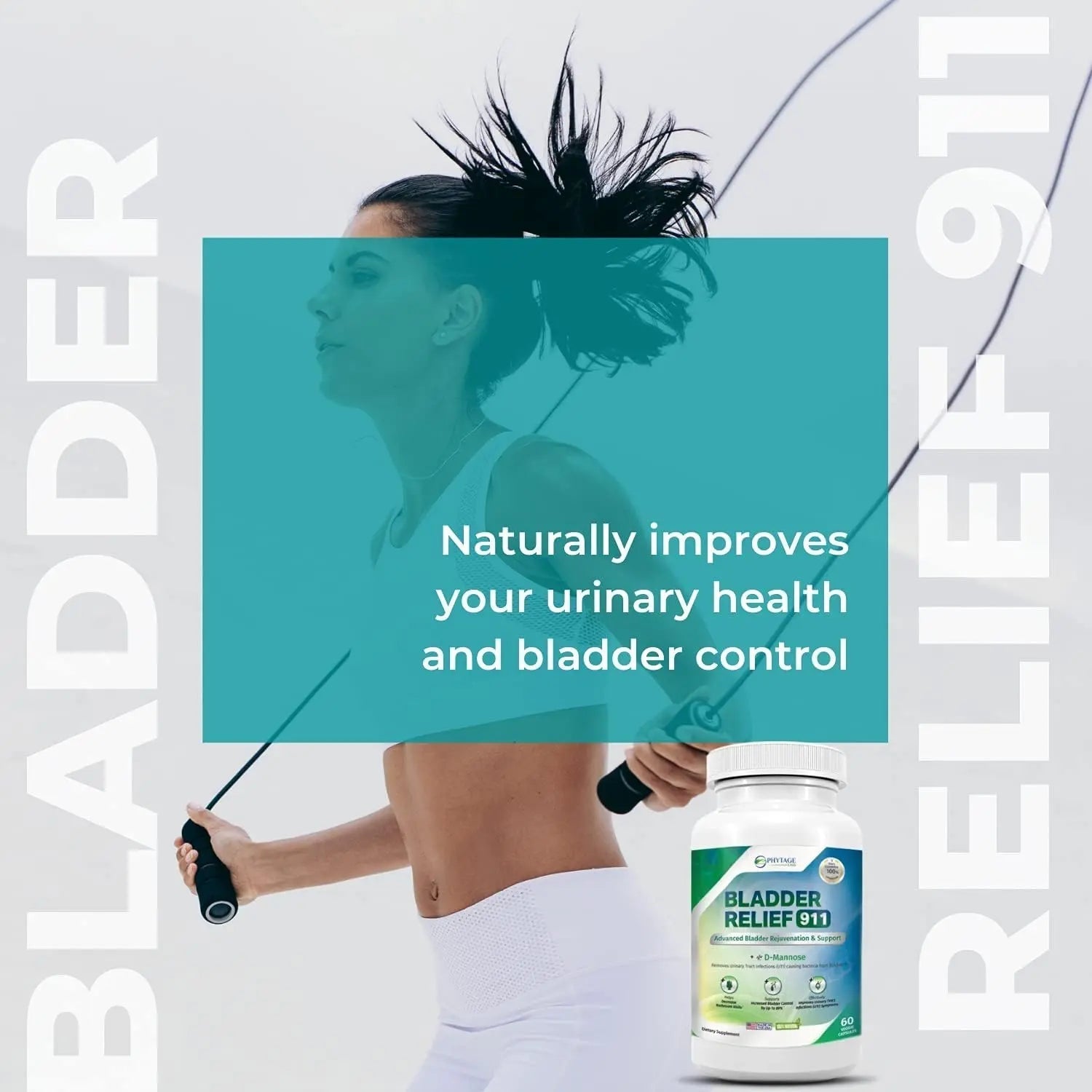 Phytage Labs Bladder Relief 911 Detoxifying Strength - for Men and Women Provides Bladder Support, 60 Veggie Capsules - 2 Pack Phytage LabsAu supplements