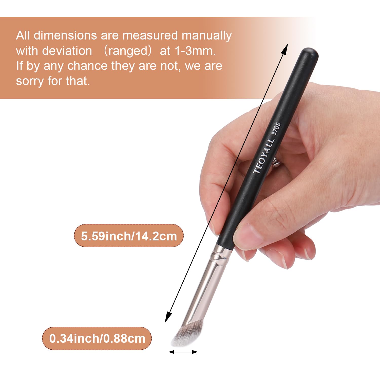 TEOYALL Foundation Contour Conceal Brush Set, 3PCS Angled Synthetic Kabuki Brush for Blending Setting Buffing with Liquid, Cream and Powder Cosmetic (170S/270S/370S) TEOYALLAu supplements