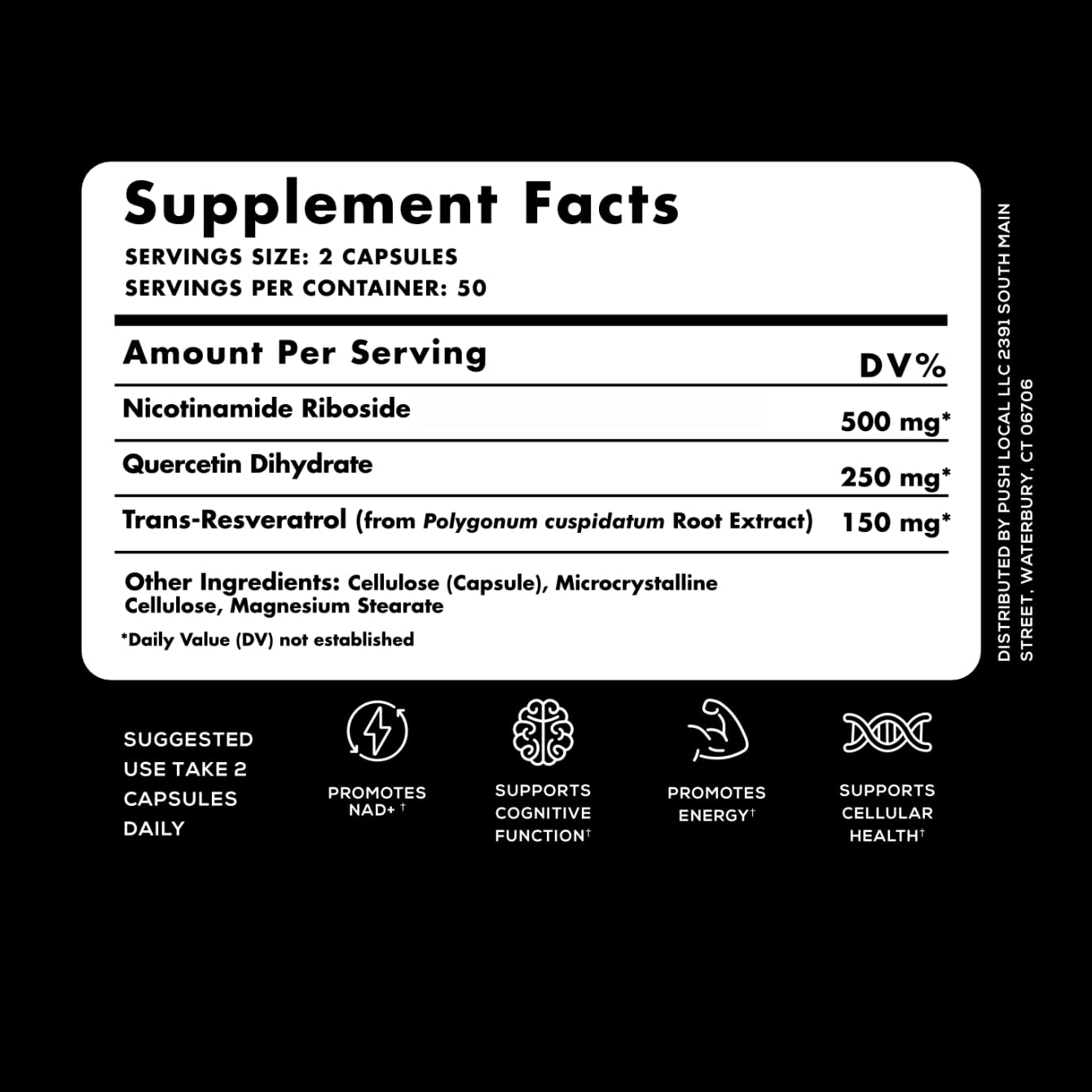 VivaThrive Advanced NAD+ Complex - NMNH Supplement Alternative - 50 Day Supply - Triple Action NAD+ Supplement - Nicotinamide Riboside - Resveratrol - Quercetin - Third-Party Tested - Made in USA VivaThriveAu supplements