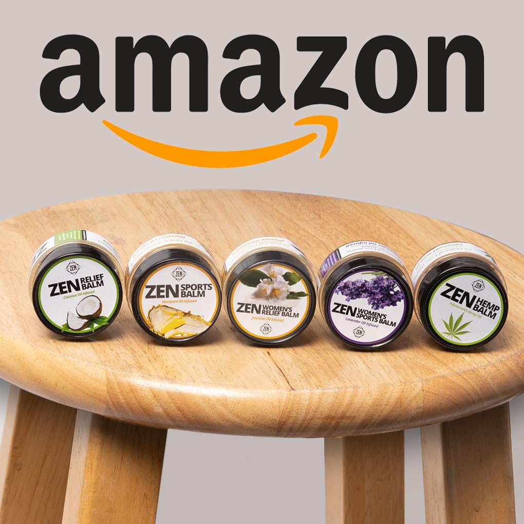 ZEN Variety Pack – Plant-Based Topical Balm Collection – Includes Relief, Sports, Women’s Sports, Women’s Relief & Hemp – 0.7 oz Each – #TrustedByLegends ZENAu supplements