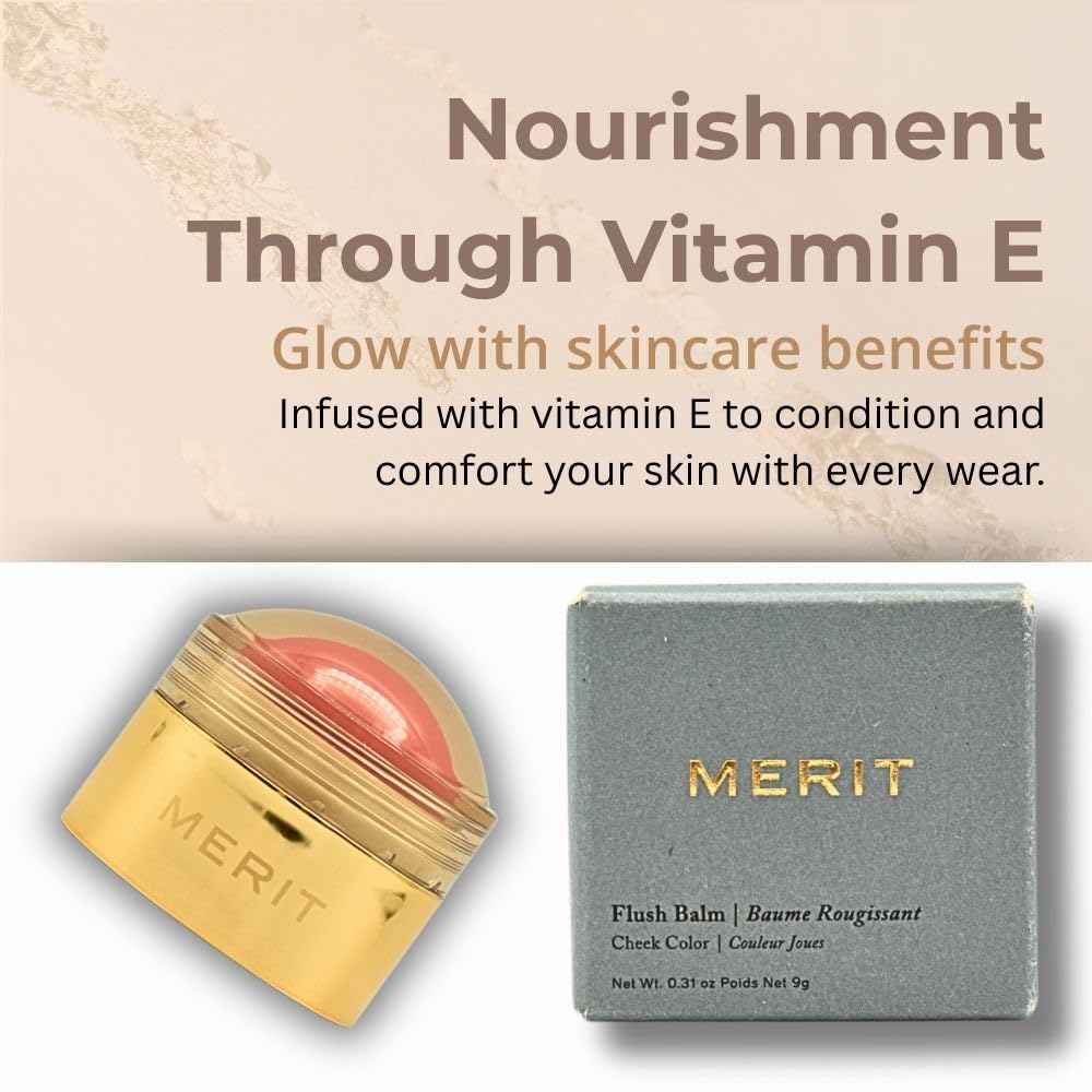 MERIT Flush Balm Cream Blush – Lusitano Soft Peach | Hydrating Radiant Cheek & Lip Tint Stick with Vitamin E | Lightweight, Buildable, Vegan & Cruelty-Free Blush MeritAu supplements