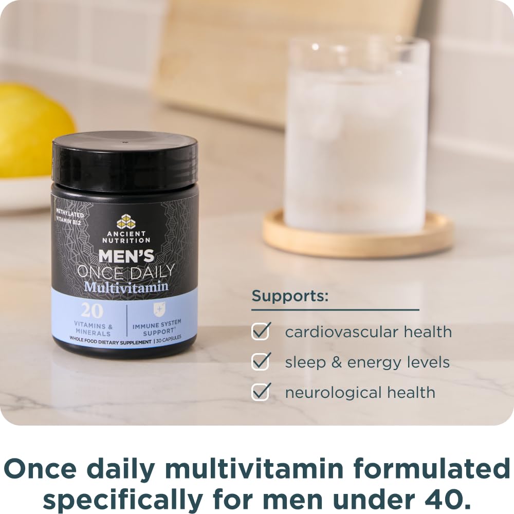 Ancient Nutrition Multivitamin for Men, Ancient Multi Men's Once Daily Vitamin Supplement 30 Ct, Vitamin A, Vitamin B and Vitamin K2, Fenugreek Seed Ancient NutritionAu supplements