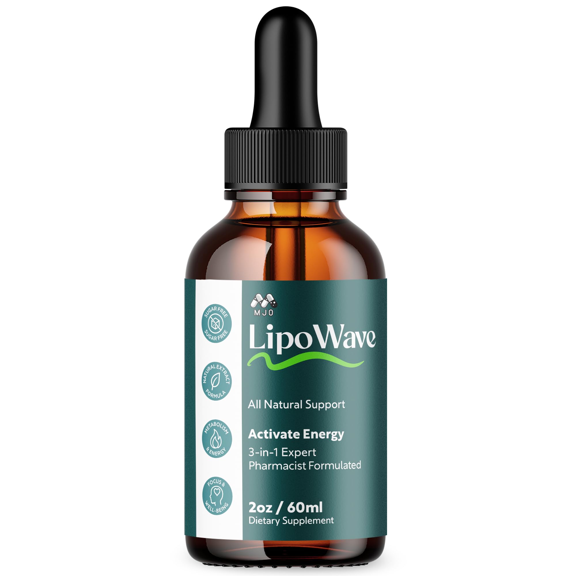 Lipowave Drops, Official LipoWave Drops with All Natural Ingredients, Advanced Overall Health and Wellness Vitamin Supplement Premium Formula for Maximum Strength Multivitamin Support (30 Servings) MJOAu supplements