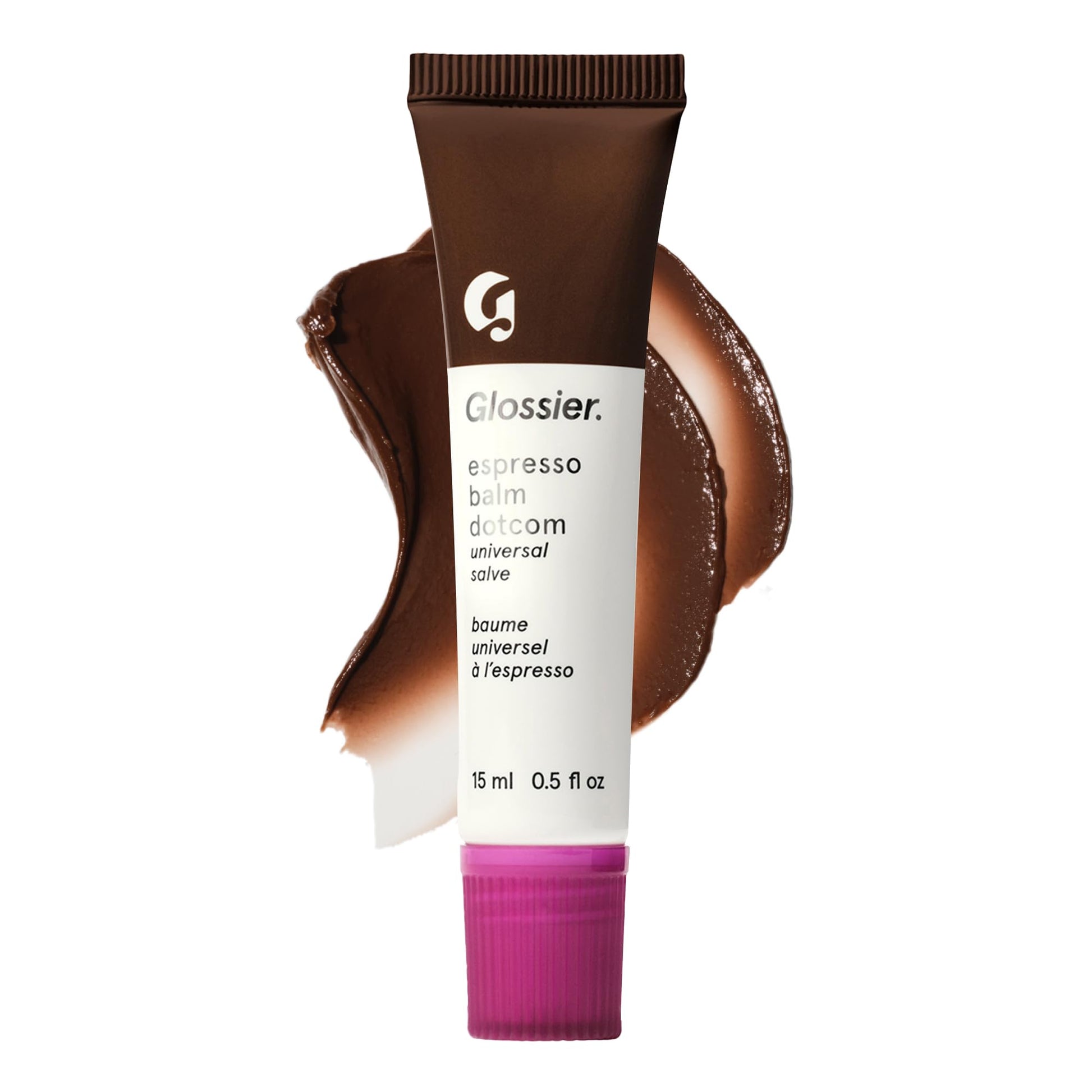 Glossier Balm Dotcom Hydrating Tinted Lip Balm - Universal Salve, Up to 12Hr Moisture for Dry Lips, Cuticles & Skin - Lanolin, Beeswax & Castor Oil - Espresso, Mocha Tint, 15ml GlossierAu supplements