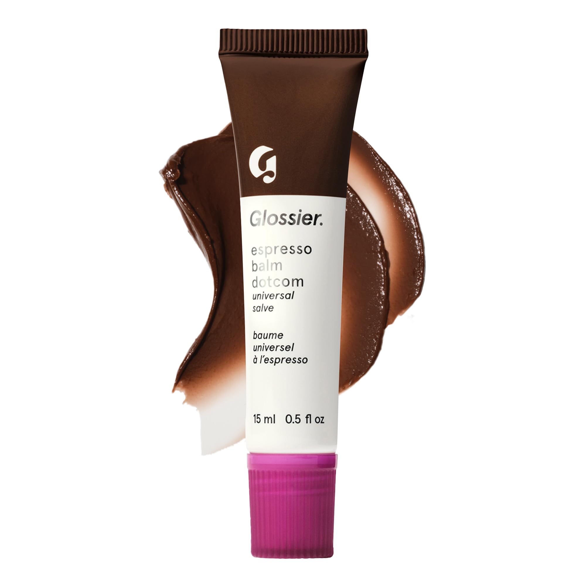 Glossier Balm Dotcom Hydrating Tinted Lip Balm - Universal Salve, Up to 12Hr Moisture for Dry Lips, Cuticles & Skin - Lanolin, Beeswax & Castor Oil - Espresso, Mocha Tint, 15ml GlossierAu supplements