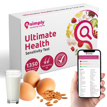 Simply Sensitivity Checks 1350+ Items Food Sensitivity Test Kit for Adults – Foods & Non-Foods, Including Lactose, Gluten, Vitamins, Minerals, Gut Health & More – at-Home Food Intolerance Test Kit Simply Sensitivity ChecksAu supplements