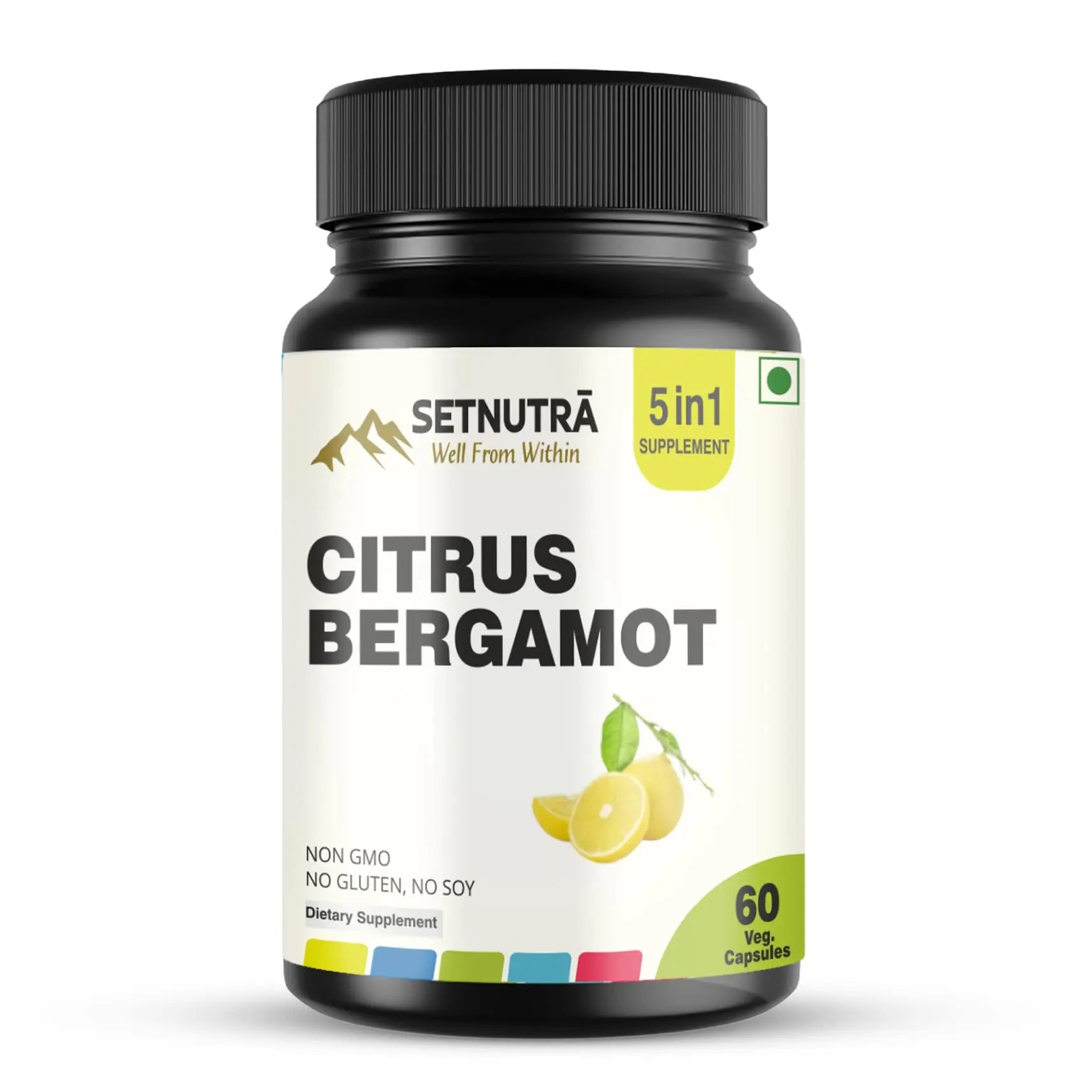 SETNUTRA Well From Within 5 in 1 Citrus Bergamot Supplement with Black Chokeberry Olive Leaf Niacin & Black Pepper | Heart Health Support Antioxidant Boost | Non GMO Gluten Free Capsules (60 Count) SETNUTRA Well From WithinAu supplements