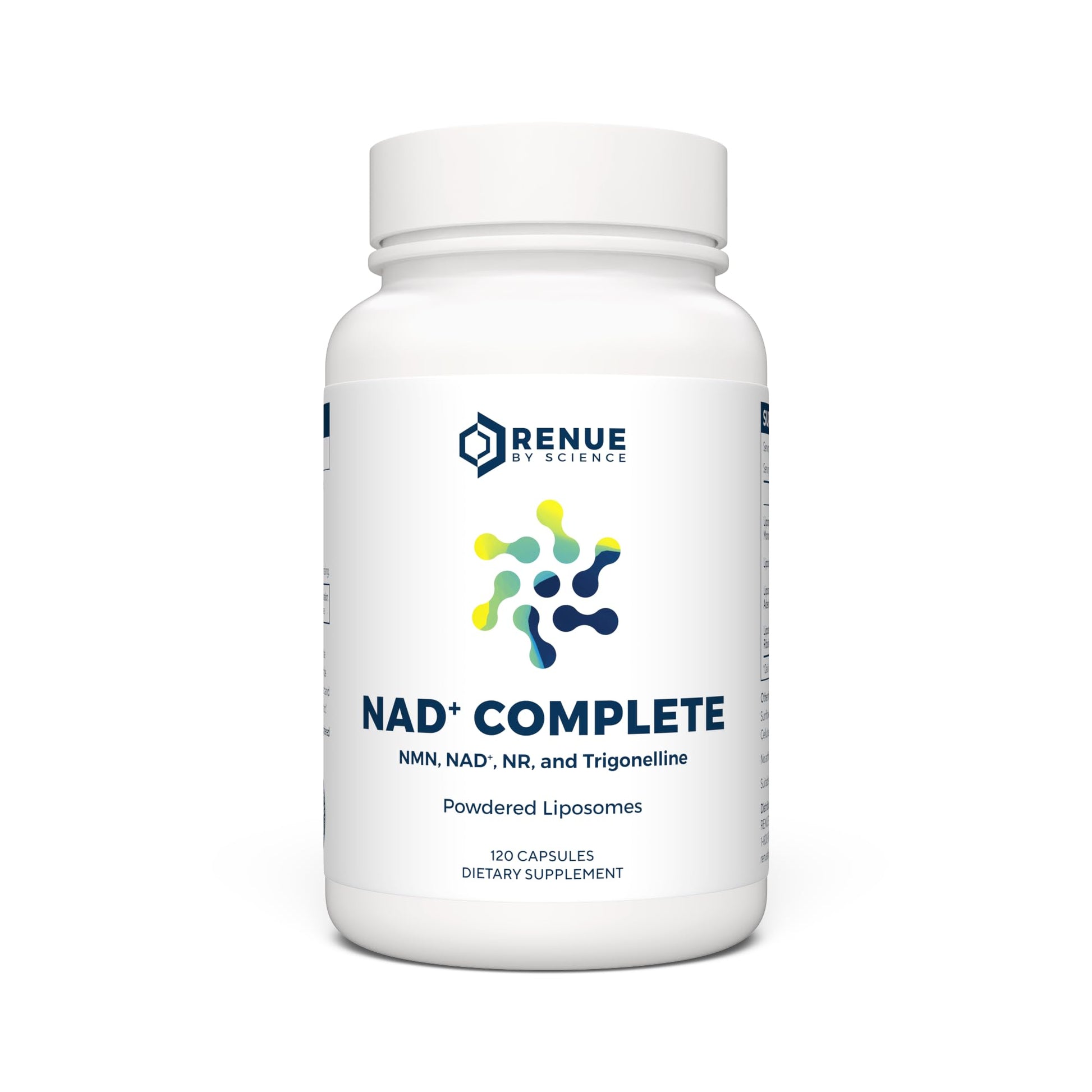 RENUE by SCIENCE NAD+ Complete | 120 Liposomal NAD Supplement Capsules with NMN, NR & Trigonelline - 210mg NMN & 160mg NAD per Serving | Bioavailable Formula for Increased Absorption | Made in the USA Renue By ScienceUS supplements