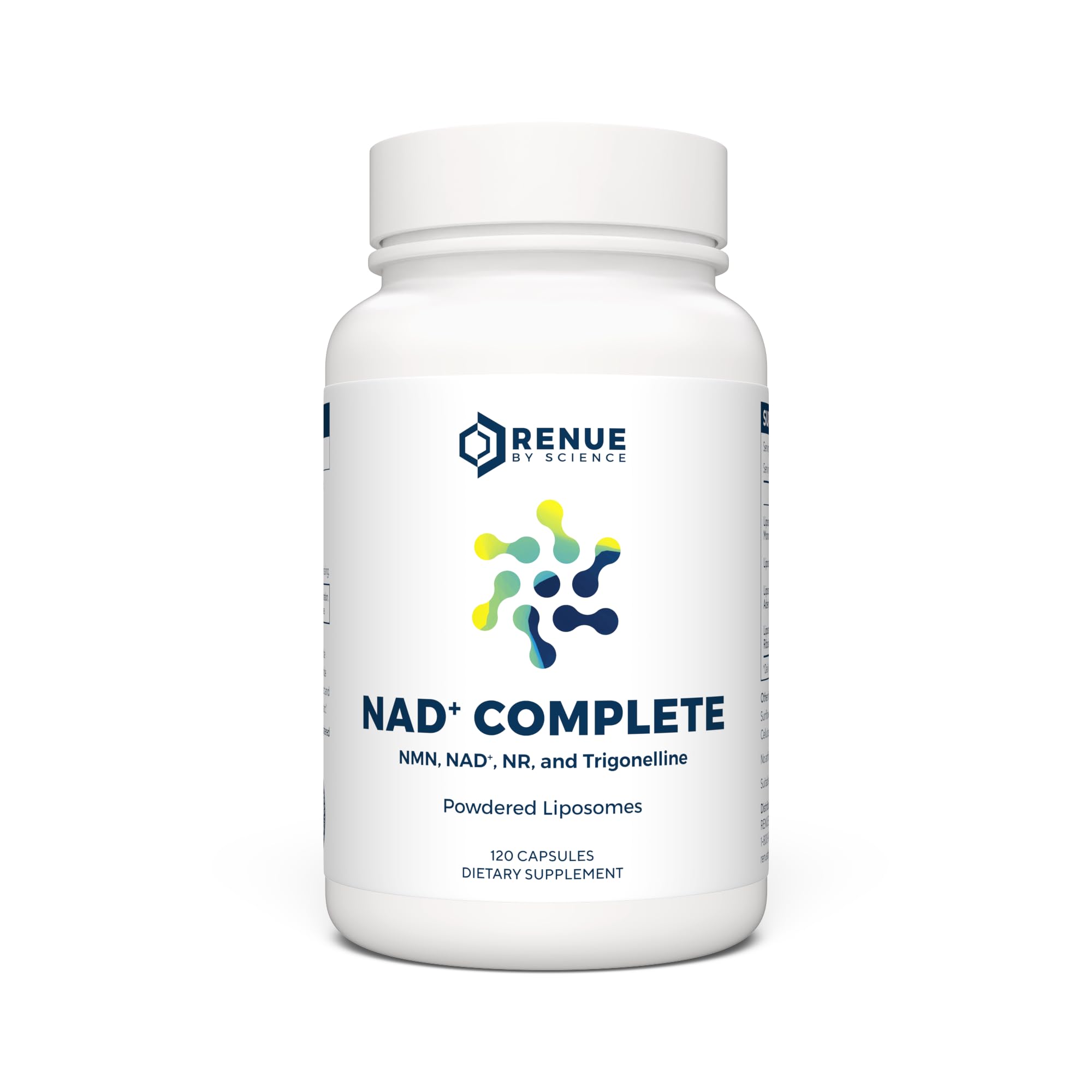 RENUE by SCIENCE NAD+ Complete | 120 Liposomal NAD Supplement Capsules with NMN, NR & Trigonelline - 210mg NMN & 160mg NAD per Serving | Bioavailable Formula for Increased Absorption | Made in the USA Renue By ScienceUS supplements