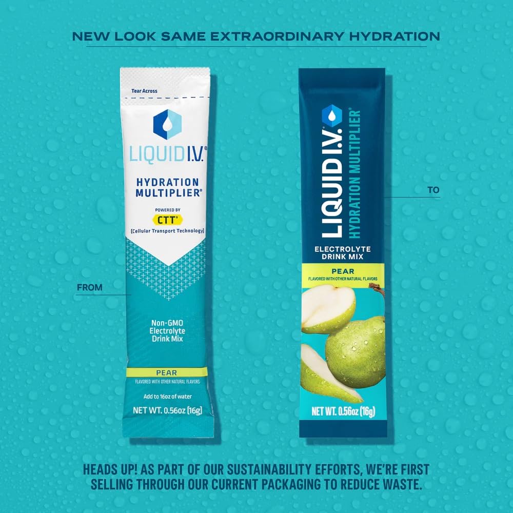 Liquid I.V.® Hydration Multiplier - Pear | Electrolyte Powder Drink Mix | 1 Pack (16 Servings) Liquid I.V.US supplements