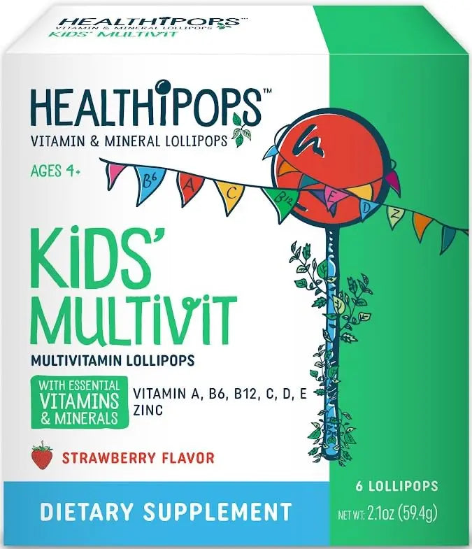 Healthipops Kids Multivitamin Lollipops (6-Pack) Healthipops Vitamin & Mineral LollipopsAu supplements