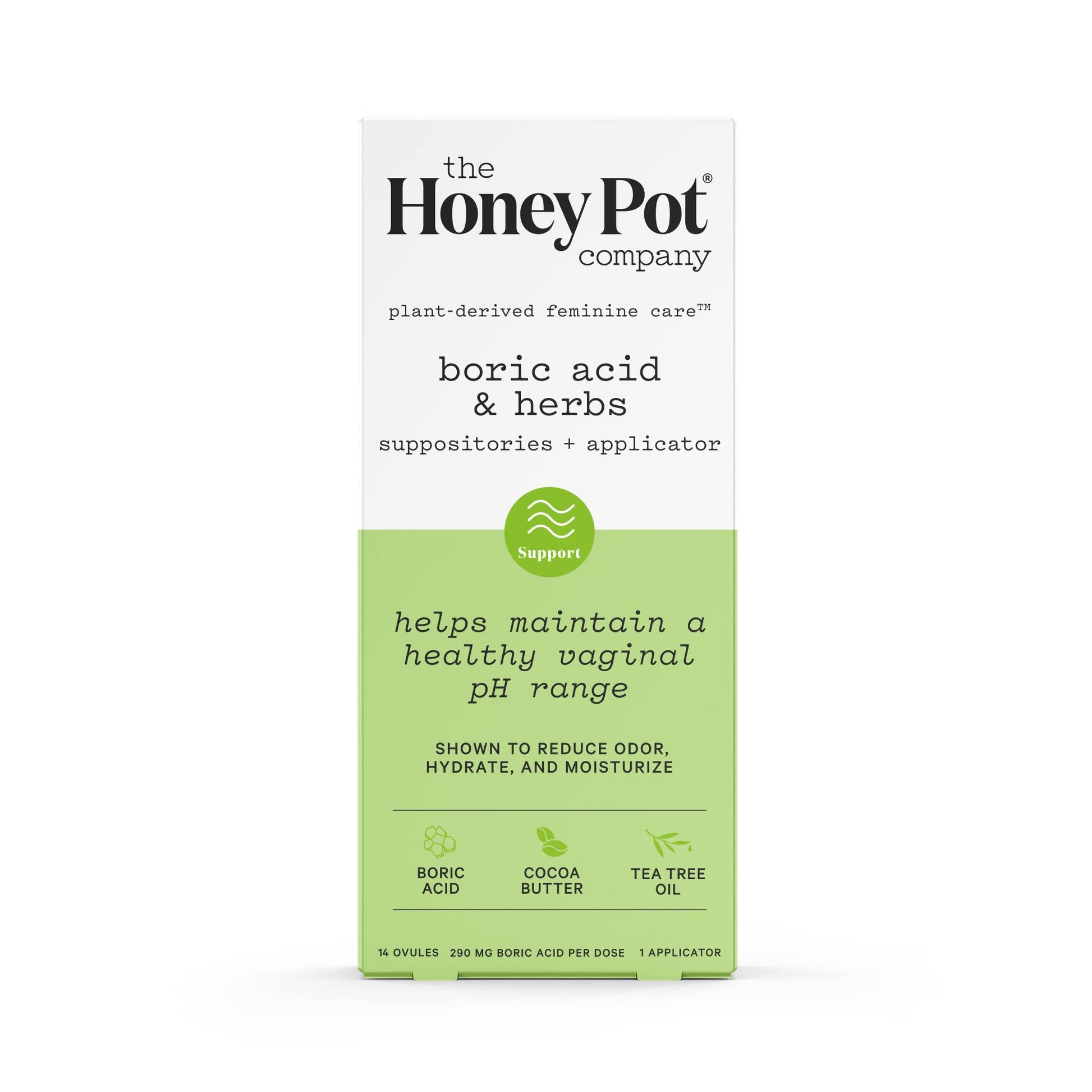 The Honey Pot Company 7 Day Boric Acid & Herbs Suppositories - Maintains and Balances Healthy Vaginal pH, Manages Odor, Hydrates, & Moisturizes - Gynecologist Tested The Honey Pot CompanyUS supplements