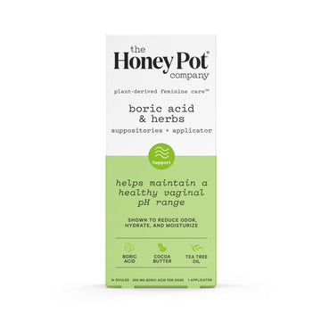 The Honey Pot Company 7 Day Boric Acid & Herbs Suppositories - Maintains and Balances Healthy Vaginal pH, Manages Odor, Hydrates, & Moisturizes - Gynecologist Tested The Honey Pot CompanyUS supplements