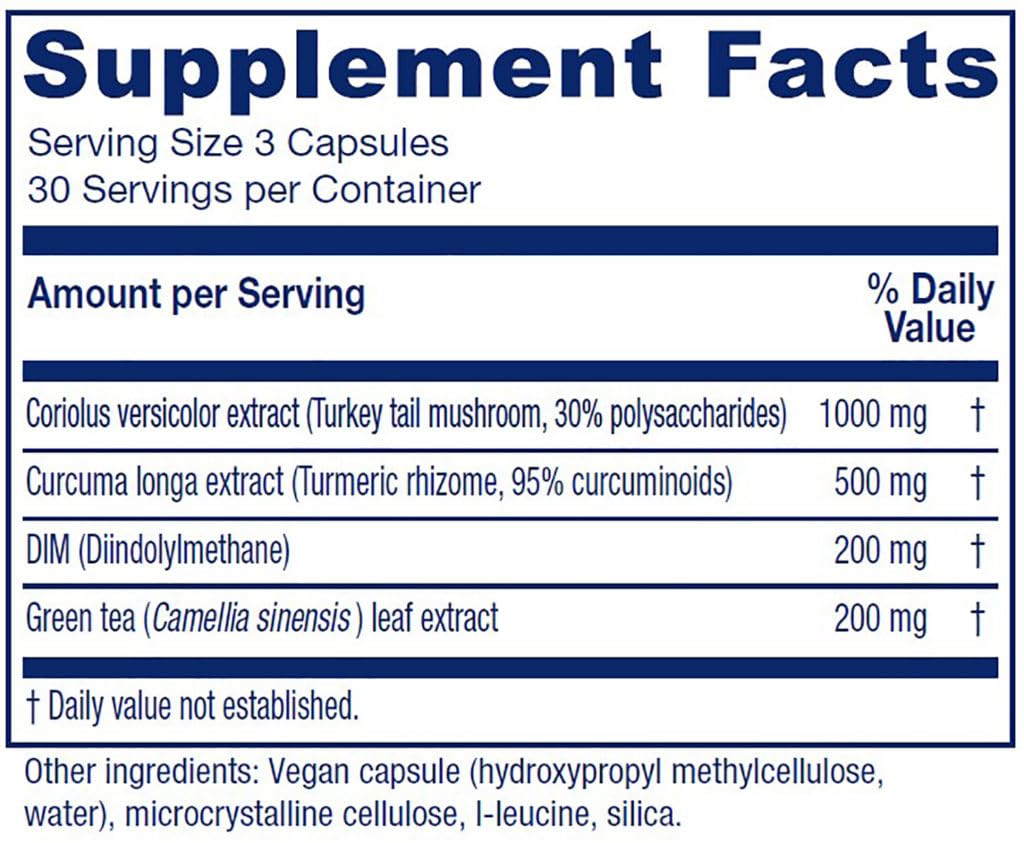 Vitanica CCDG Blend, Immune Support, DIM Supplement 200mg, Turkey Tail Mushroom, Turmeric, Green Tea, Vegan, 90 Capsules VitanicaAu supplements