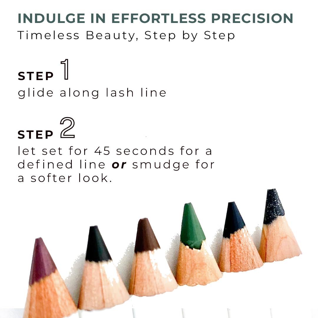 Honeybee Gardens Effortless Eye Liner Pencil, Jet Set Black, Smooth Long-Wearing, Rich Pigment, Vegan & Gluten-Free Honeybee GardensAu supplements