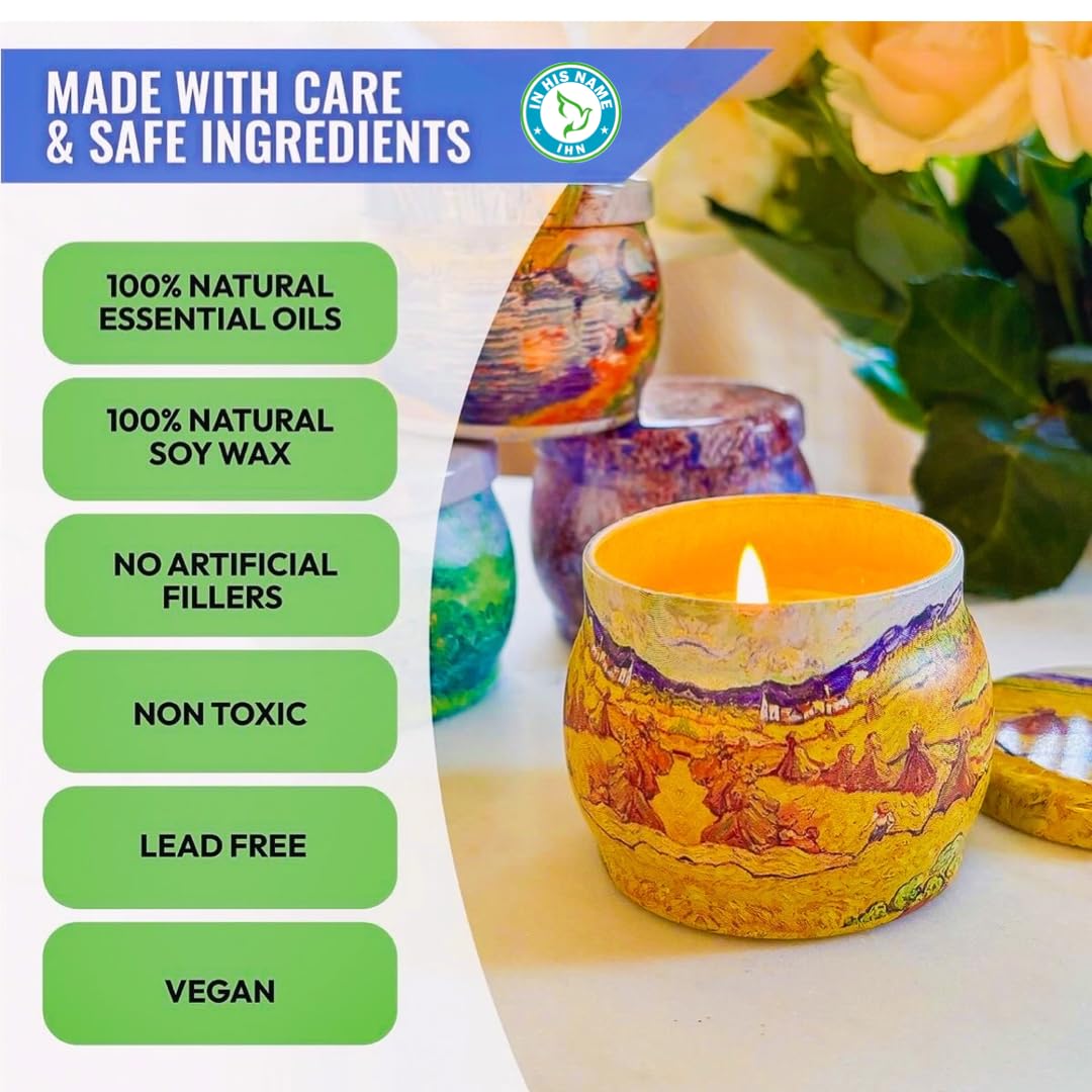 Scented Candles Gift for Women, 4 Pack, Reusable Tin Box, Luxury Candles for Home In His NameAu supplements