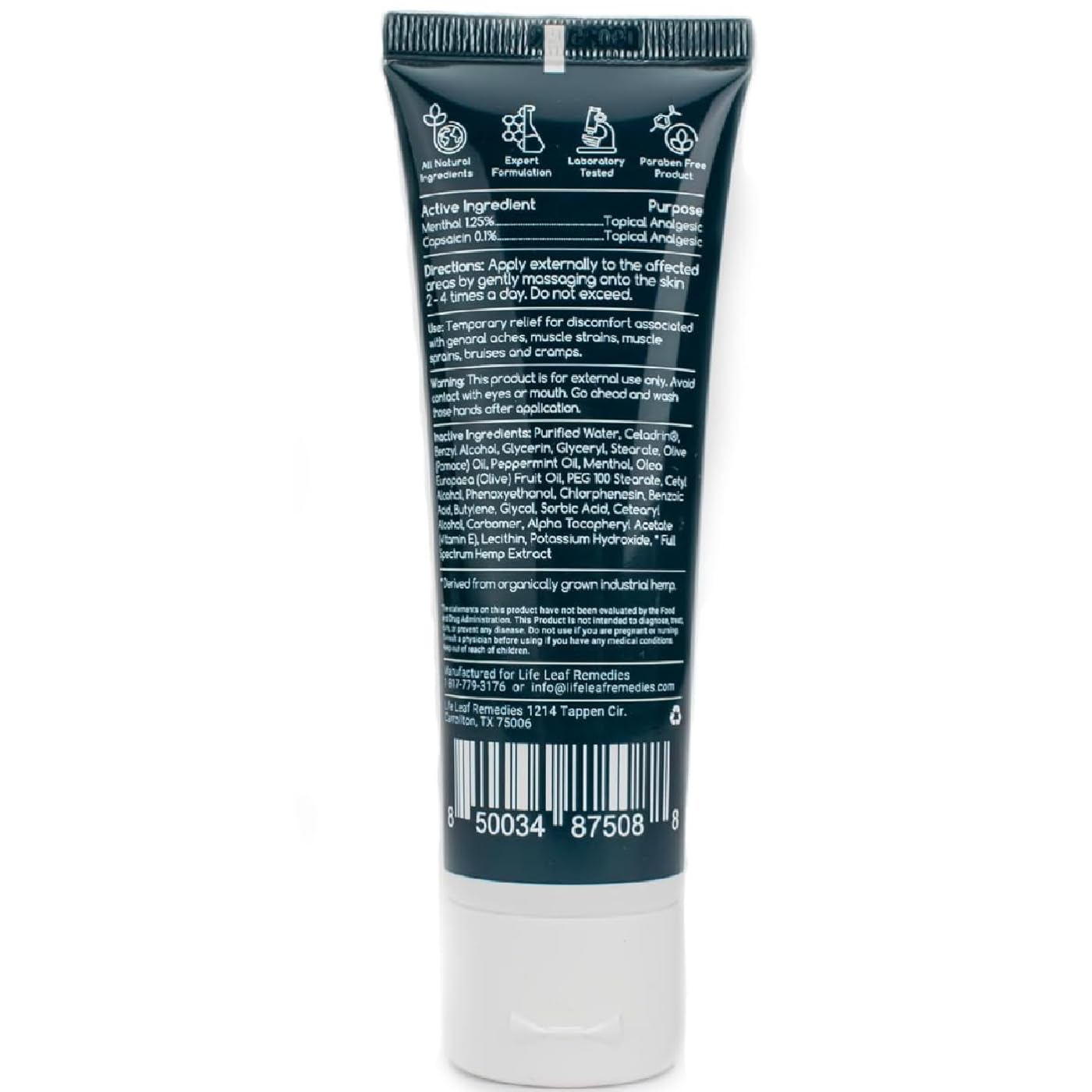 Capsaicin Cream (.05%) - Extra Strength Joint & Muscle, Knee & Back, Neck & Shoulder, Sore Muscle Cream with Capsaicin, Menthol, Celadrin and Hemp - Non-Greasy 3 OZ Deep Comforts by Life Leaf Life Leaf RemediesAu supplements