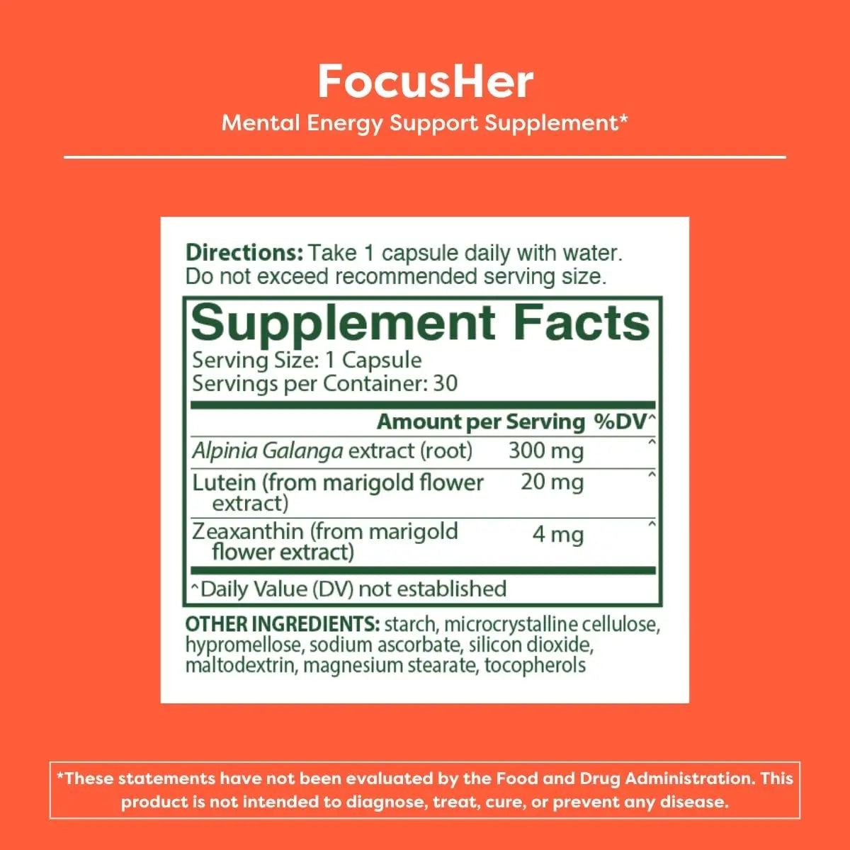 MENOLABS® FocusHer™ Mental Energy Support Supplement – Caffeine-Free Focus, Concentration & Memory – enXtra® & Lutemax 2020® – Menopause, Brain & Eye Health – 30 Capsules, 30-Day Supply MENOLABSnz supplements