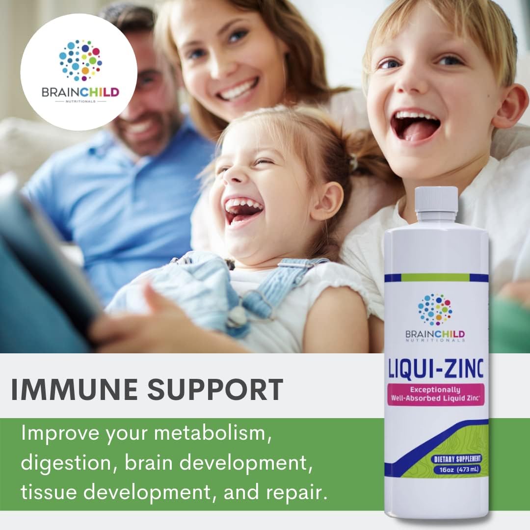 BrainChild Nutritionals LiquiZinc Liquid Formula (Unflavored 16oz) BrainChild NutritionalsAu supplements