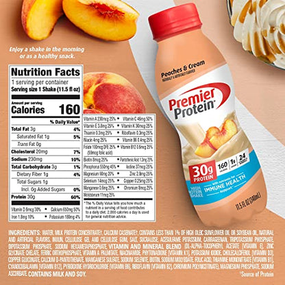 Premier Protein Shake 30g 1g Sugar 24 Vitamins Minerals Nutrients to Support Immune Premier ProteinUS supplements