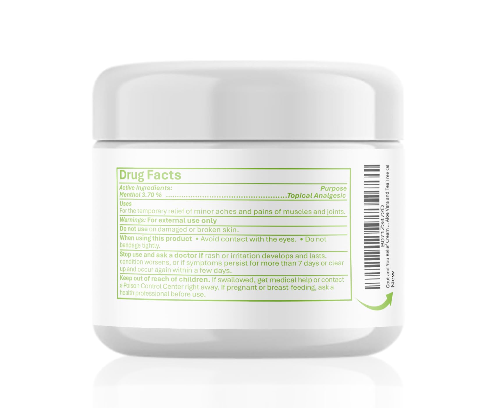 Gout and You Joint & Muscle Relief Cream - Fast Acting Joint Discomfort and Muscle Ache Relieving Rub with Arnica/Ilex Leaf Extract, Aloe Vera and Tea Tree Oil Gout and YouAu supplements